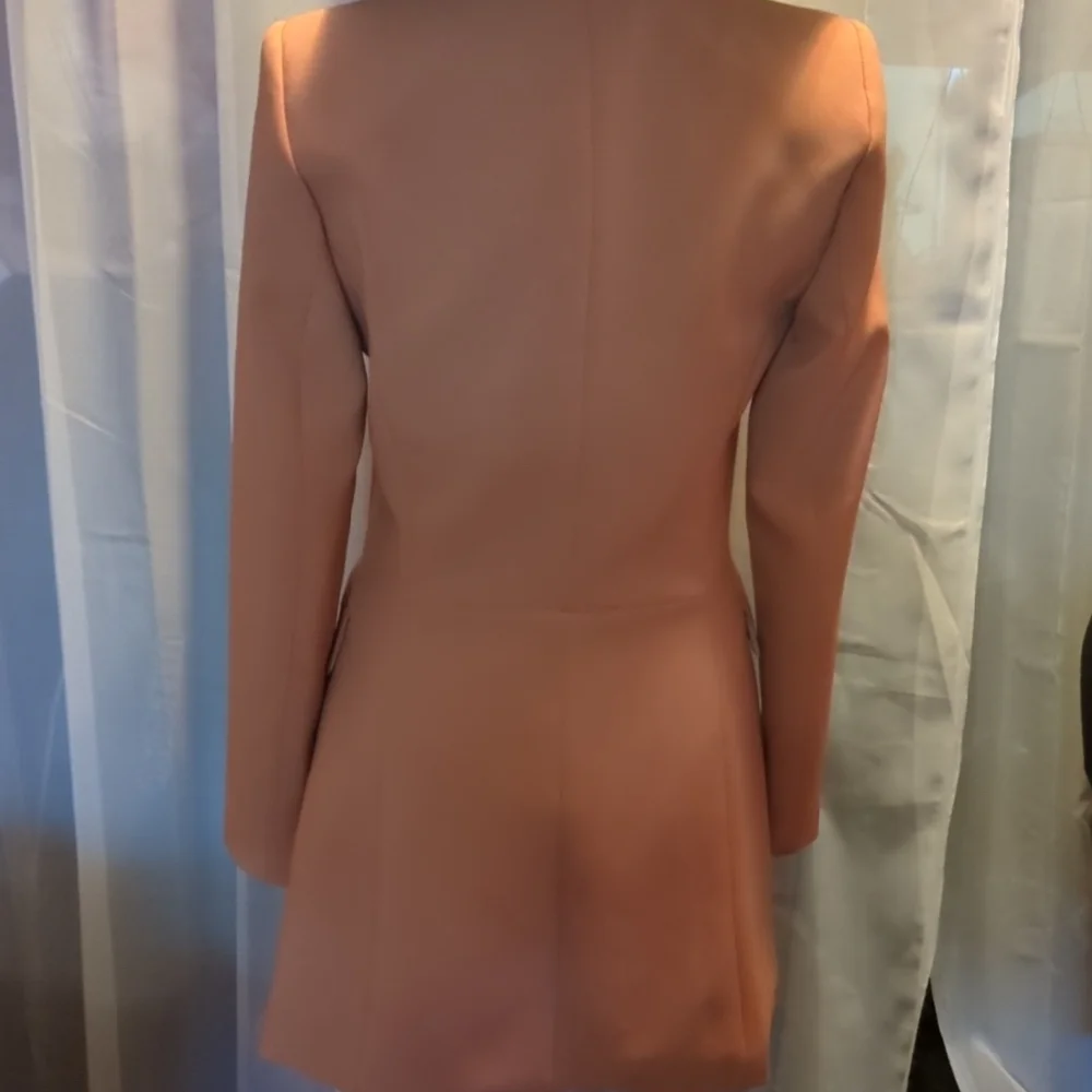 Zara Double-Breasted Blazer in Peach - Picture 2 of 4